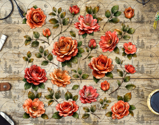 UVDTF Coral Roses Element Sheet