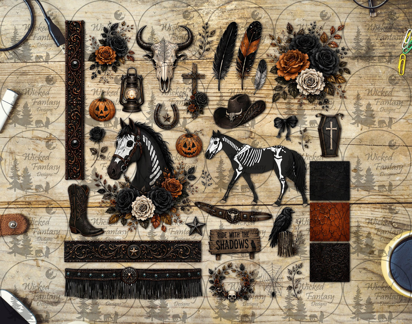 UVDTF Skeleton Horse Multimedia Element Sheet