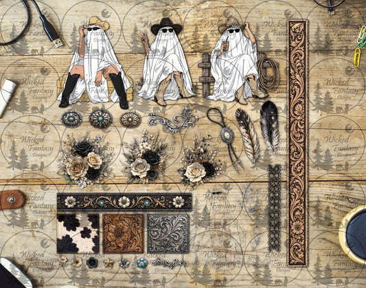 UVDTF Sheet Ghost Cowgirl Multimedia Element Sheet