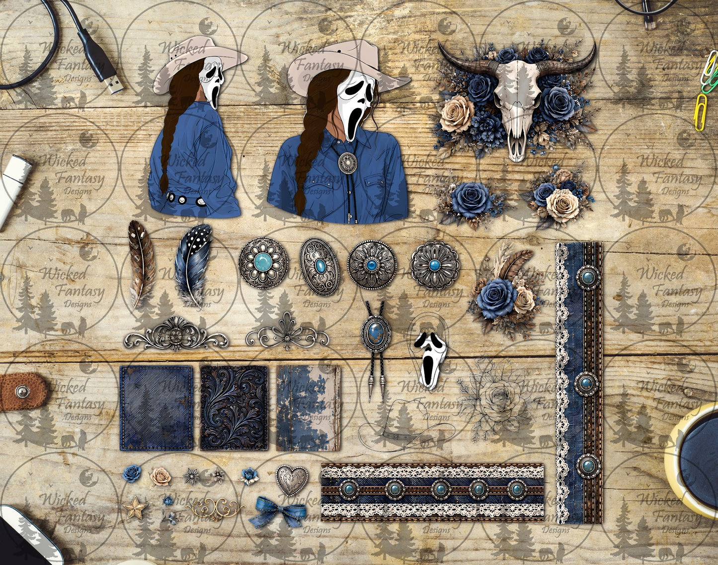 UVDTF Spooky Cowgirl Multimedia Element Sheet