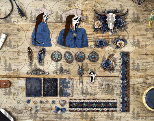 UVDTF Spooky Cowgirl Multimedia Element Sheet