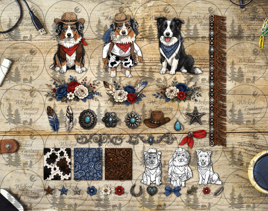 UVDTF Rodeo Dogs Multimedia Element Sheet