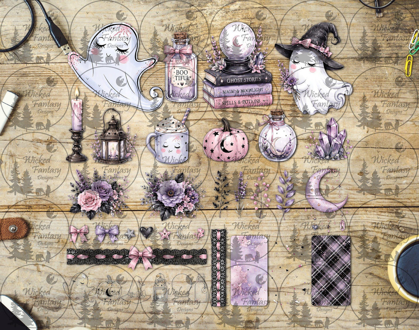 UVDTF Bootiful Ghosts Multimedia Element Sheet