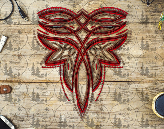 UVDTF Red and Tan Boot Stitch