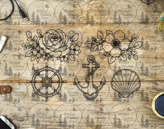 UVDTF Nautical Floral