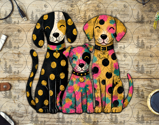 UVDTF Polka Dot Dogs