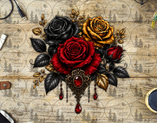 UVDTF Baroque Rose Jeweled Brooch