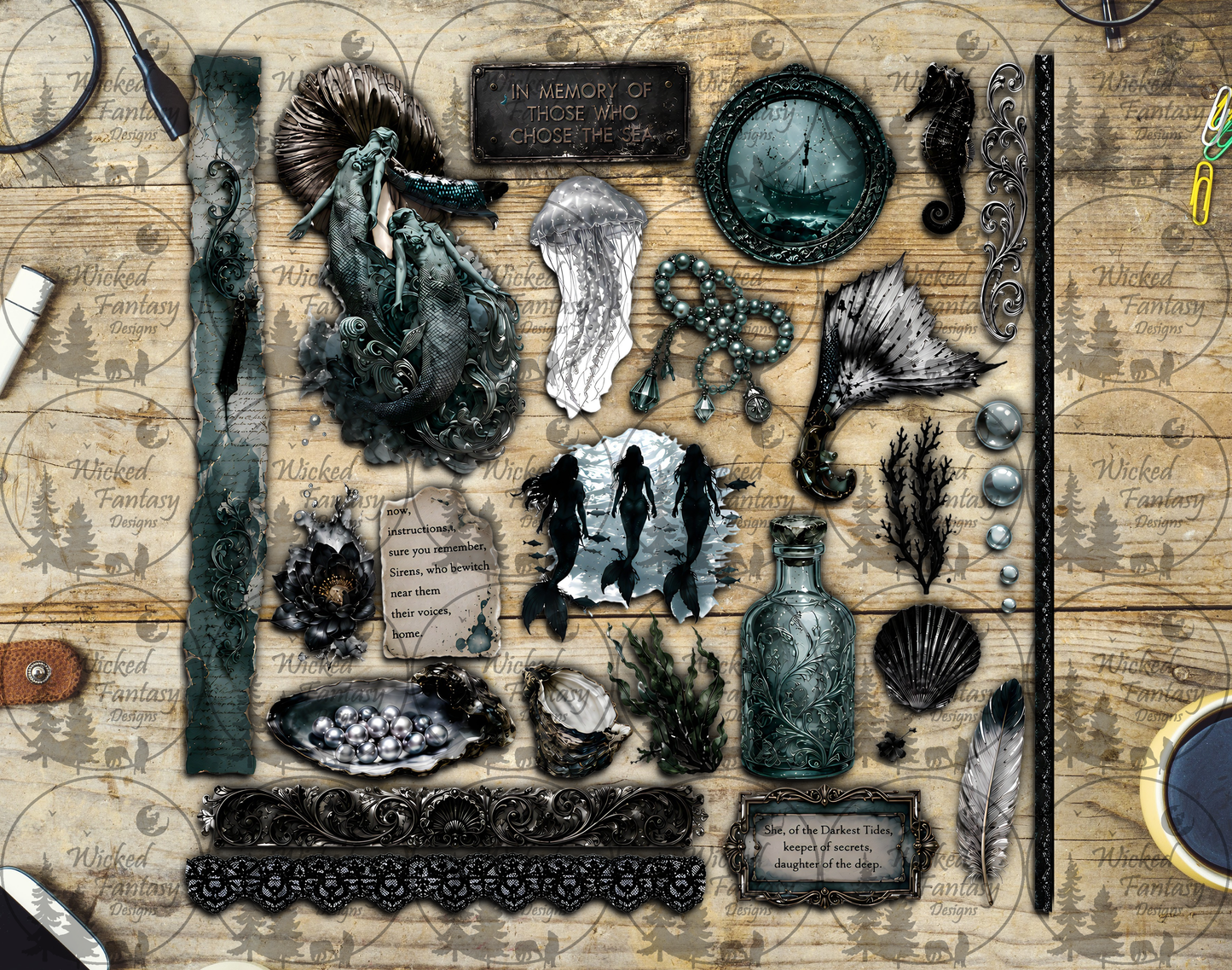 UVDTF Dark Siren Multimedia Element Sheet