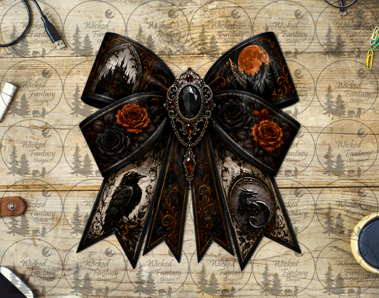 UVDTF Gothic Raven and Dragon Bow