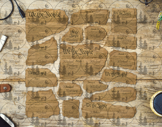 UVDTF We the People Ripped Pages Filler Element Sheet