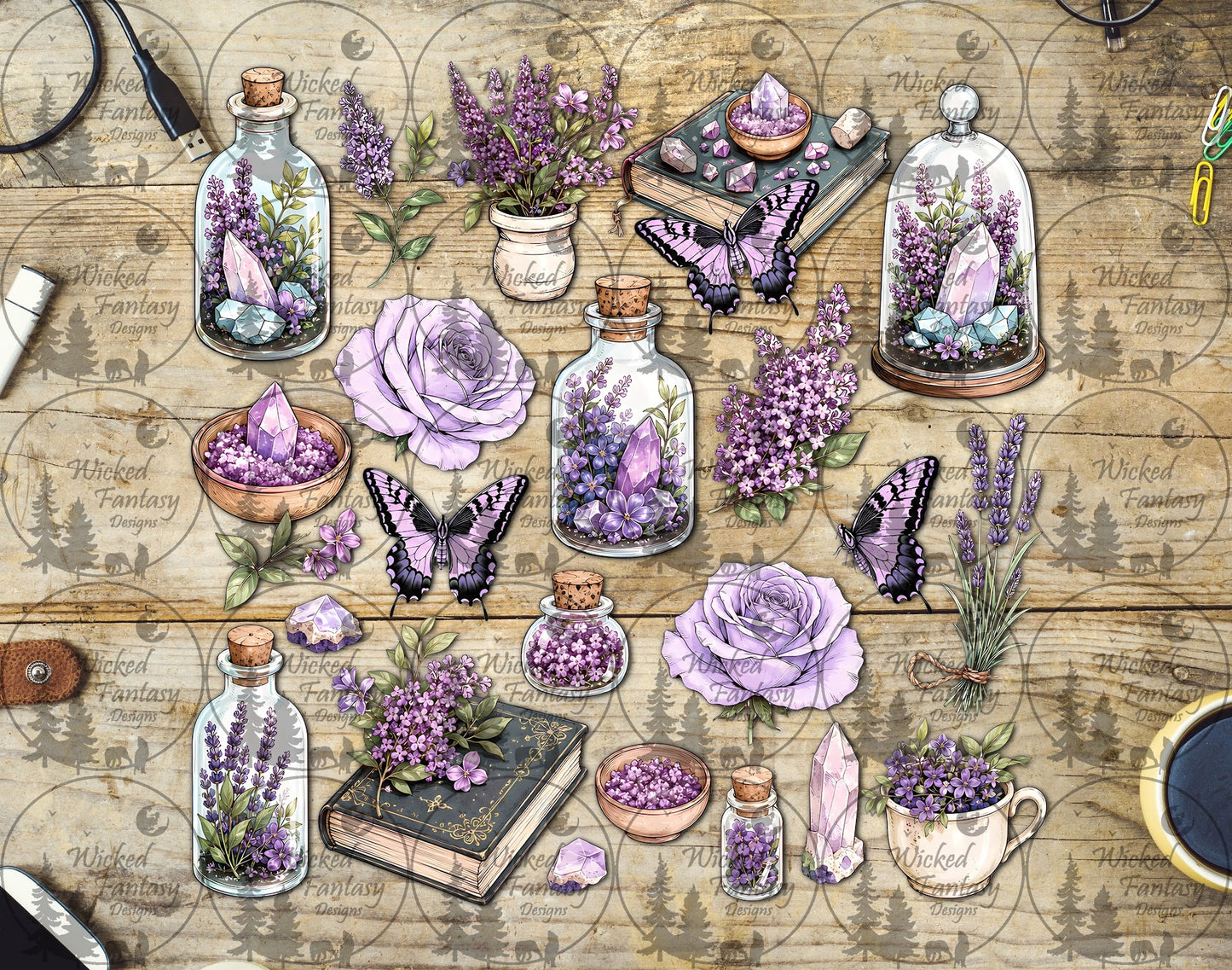 UVDTF Spell Books and Crystals Element Sheet