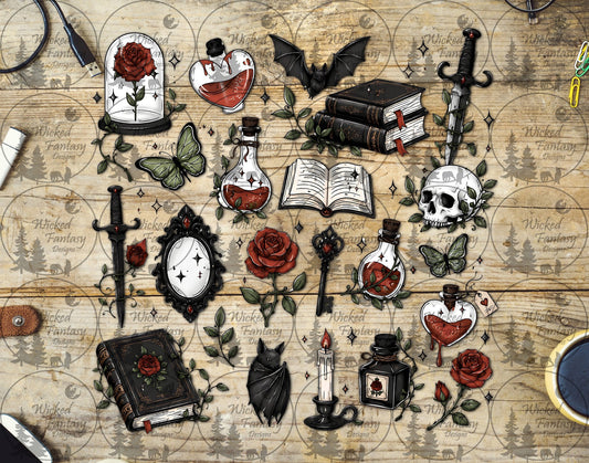 UVDTF Spell Books and Butterflies Element Sheet