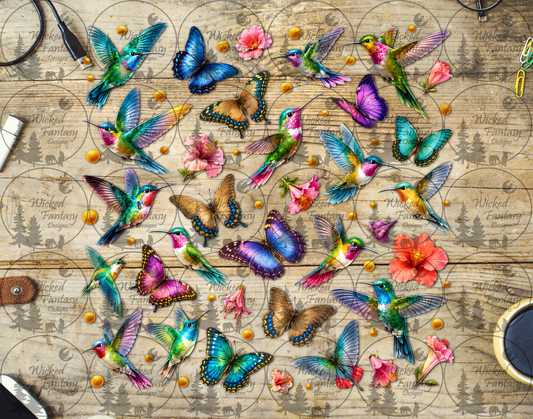 UVDTF Hummingbirds and Butterflies Filler Element Sheet