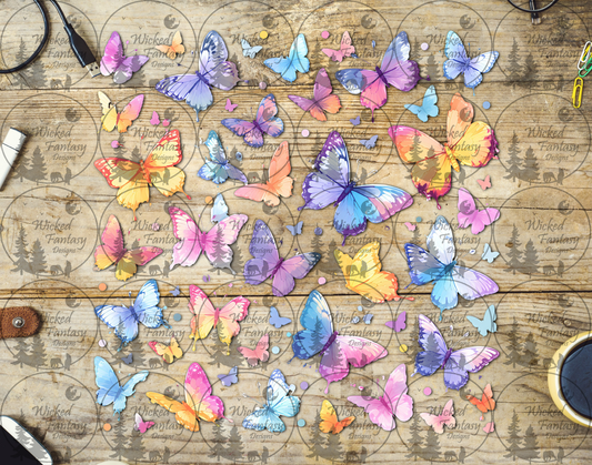 UVDTF Pastel Butterflies Element Sheet