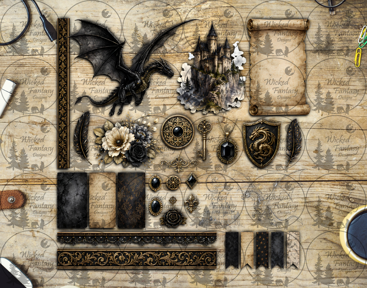 UVDTF Gilded Dragon Multimedia Element Sheet