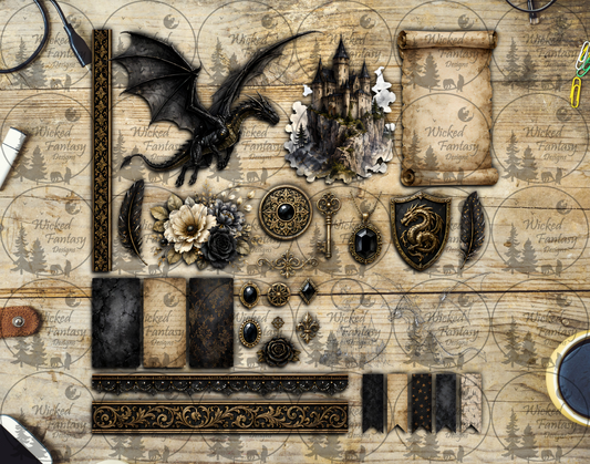 UVDTF Gilded Dragon Multimedia Element Sheet