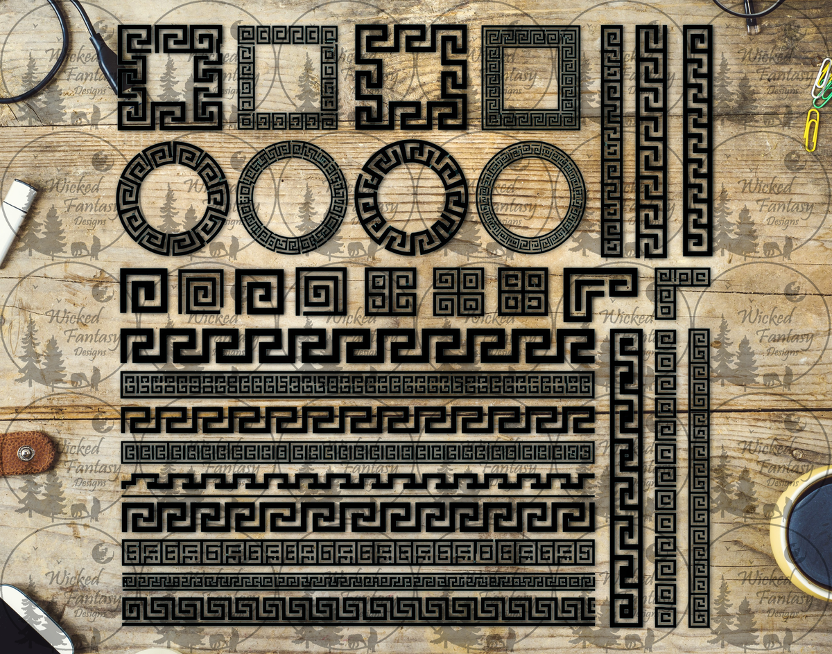 UVDTF Greek Knot Pattern Element Sheet