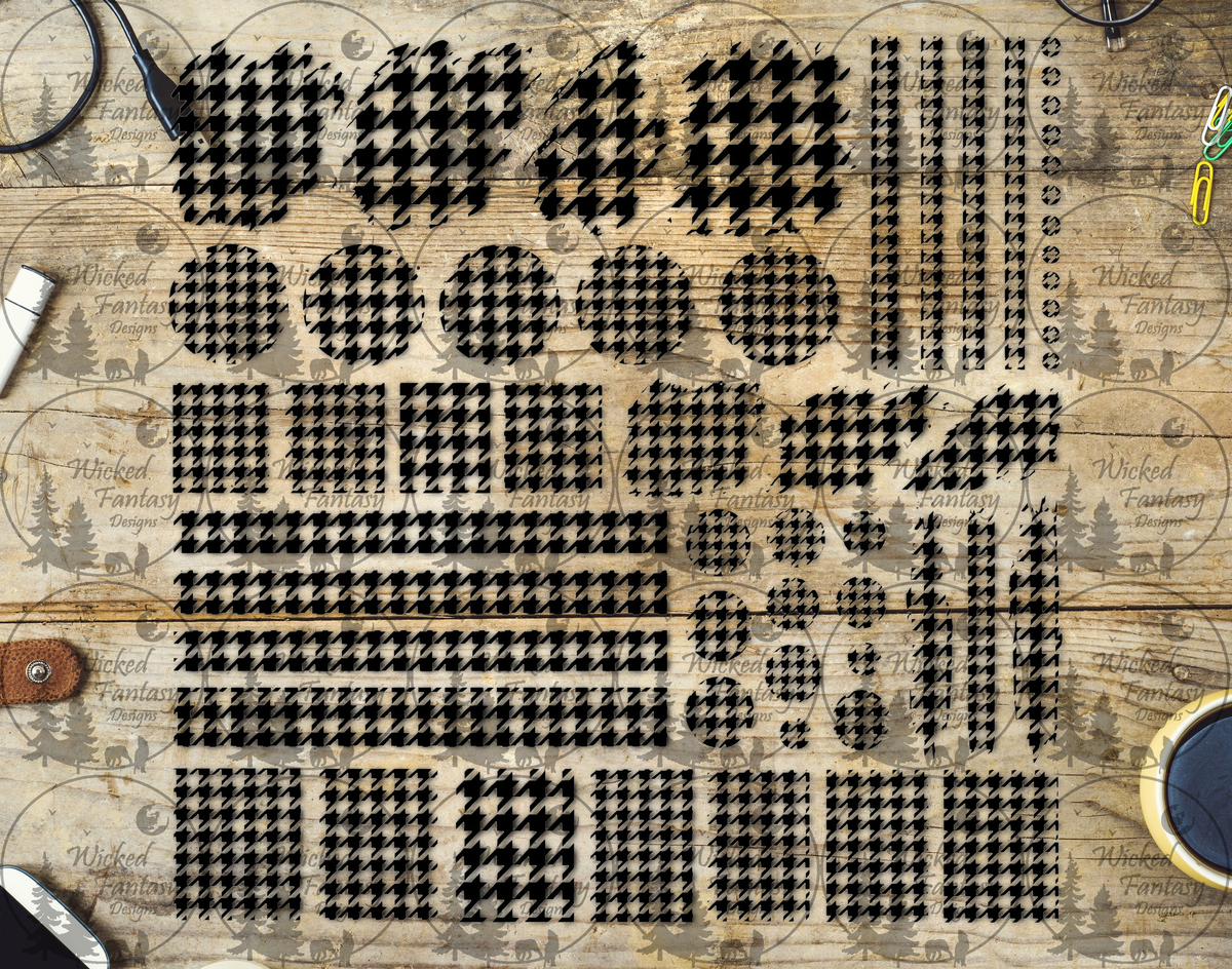 UVDTF Houndstooth Pattern Element Sheet