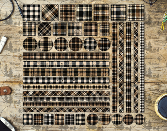 UVDTF Plaid Shapes Pattern Element Sheet
