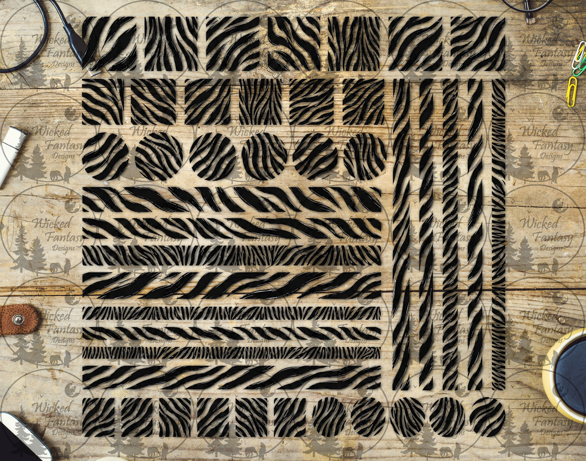 UVDTF Zebra Pattern Element Sheet