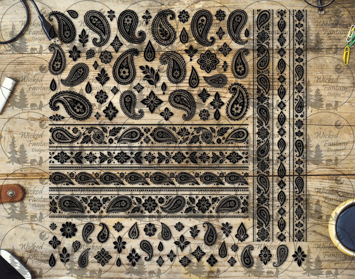 UVDTF Paisley Pattern Element Sheet