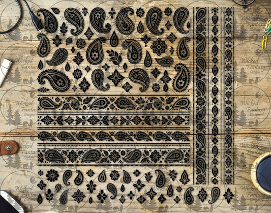 UVDTF Paisley Pattern Element Sheet