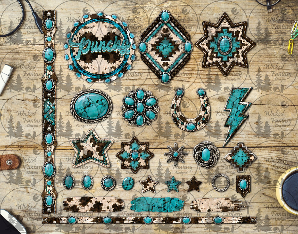 UVDTF Punchy Cow Print Element Sheet