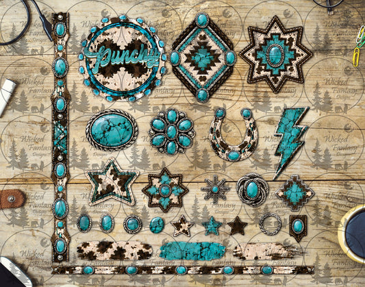 UVDTF Punchy Cow Print Element Sheet