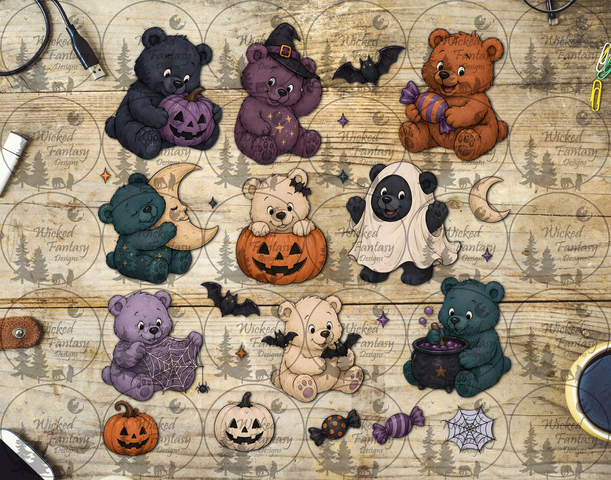UVDTF Halloween Bears Element Sheet