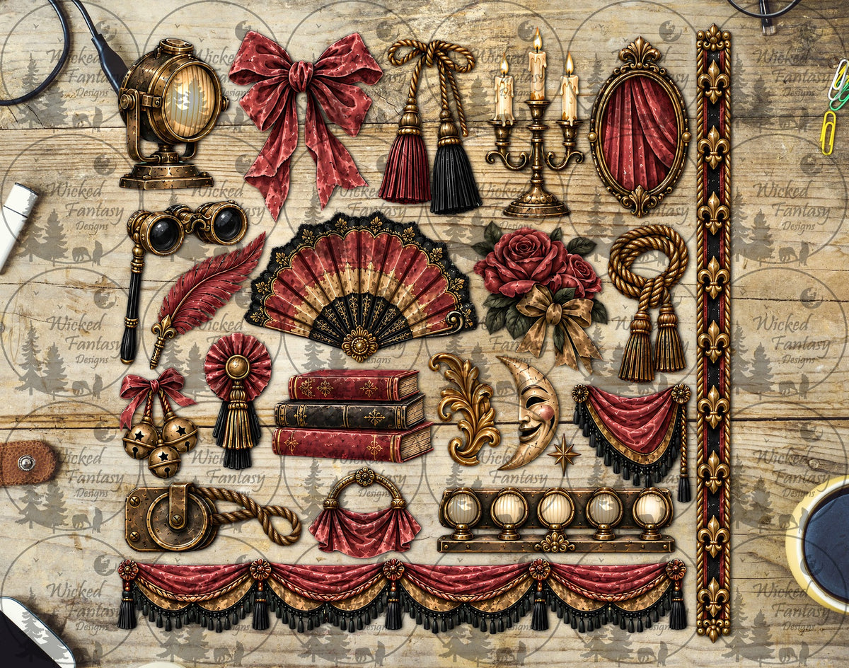 UVDTF Vintage Theater Element Sheet