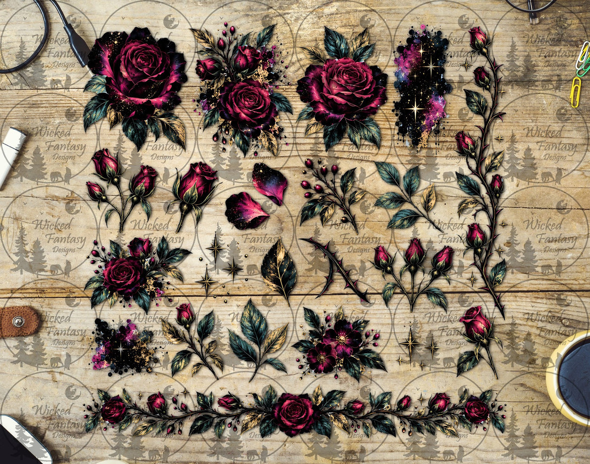 UVDTF Galaxy Roses Element Sheet
