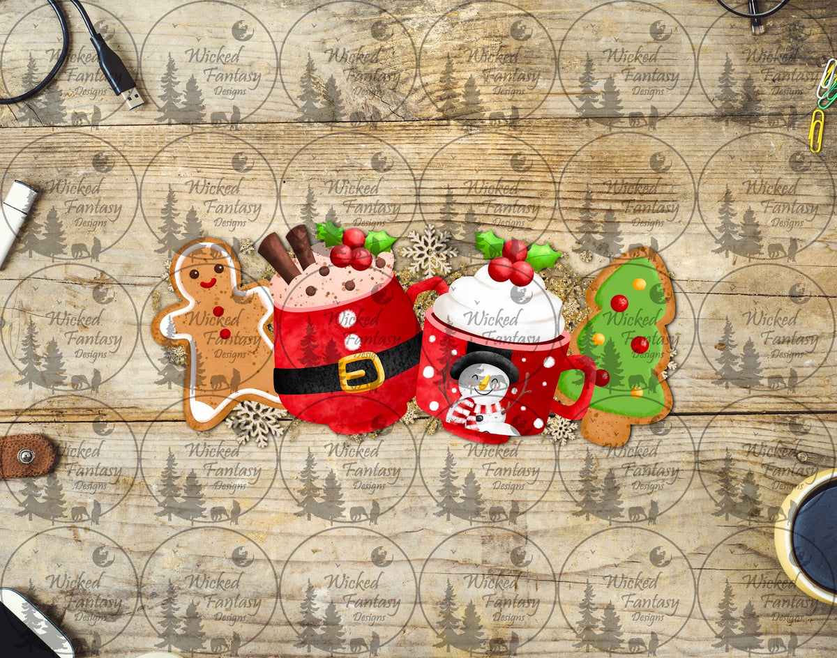 UVDTF Christmas Cookies and Santa Mugs 16oz 40oz