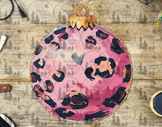 UVDTF Pink Leopard Ornament