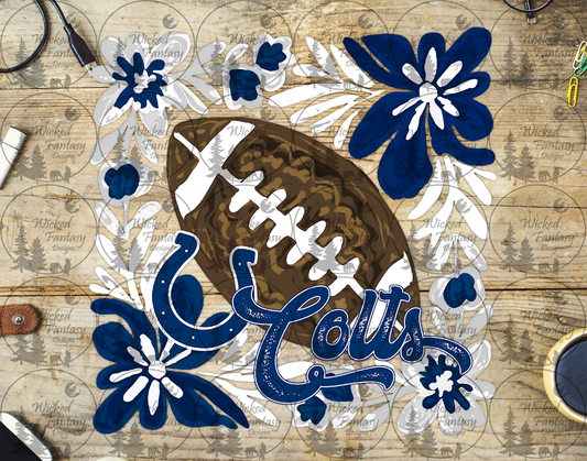 UVDTF Floral Football Colts