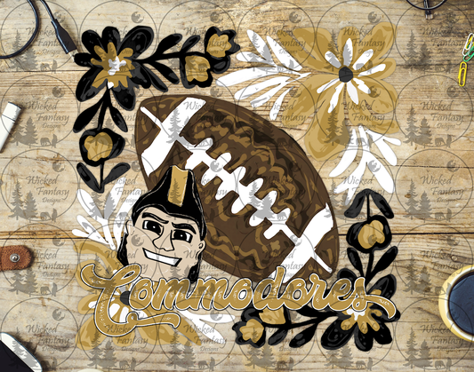 UVDTF Floral Football Commodores