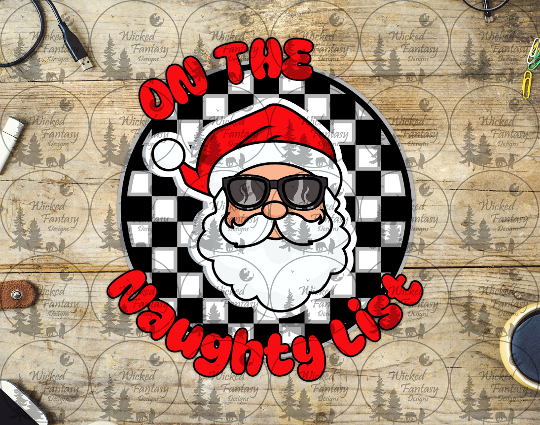 UVDTF Cool Santa on the Naughty List