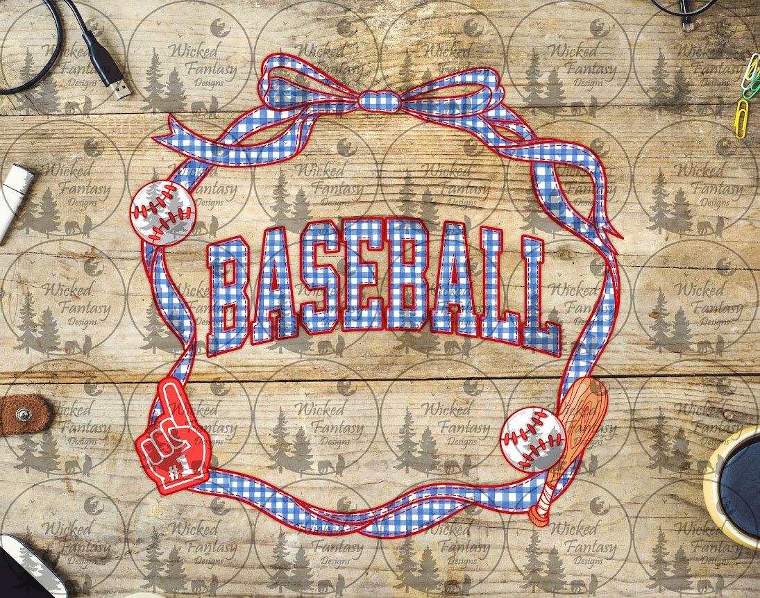 UVDTF Baseball Blue Ribbon