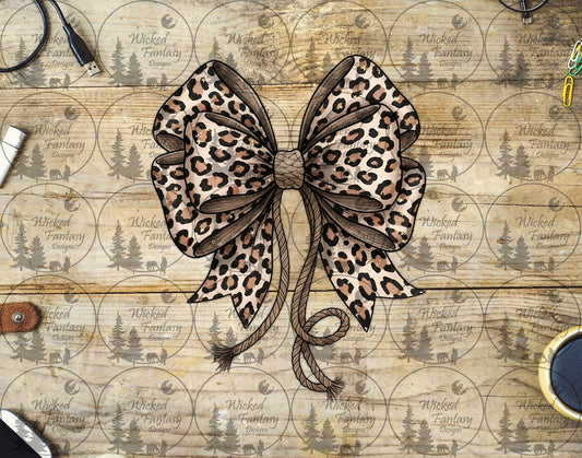 UVDTF Leopard Print Rope Bow