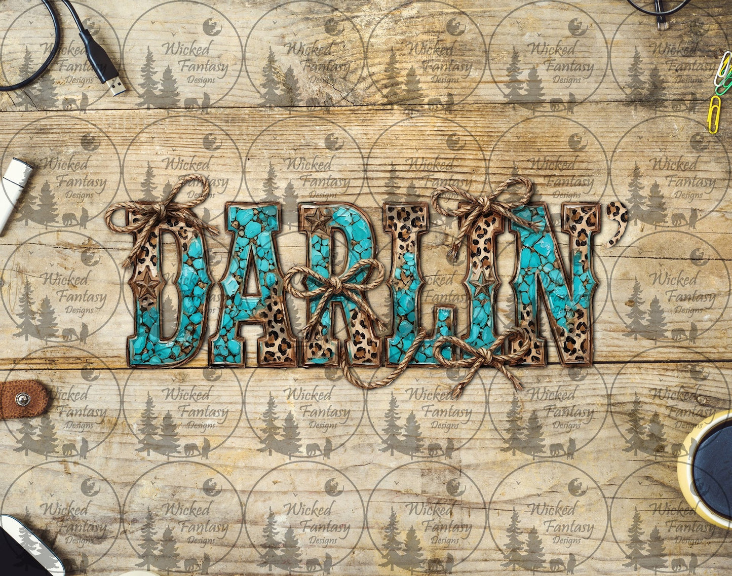 UVDTF Leopard Turquoise Darlin 16oz 40oz