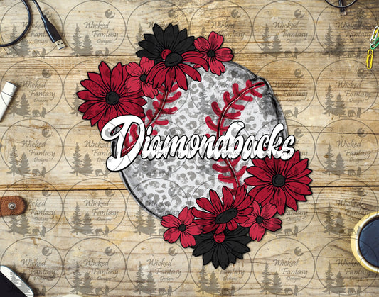 UVDTF Baseball Leopard Floral Diamond