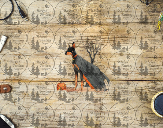 UVDTF Doberman with Cape