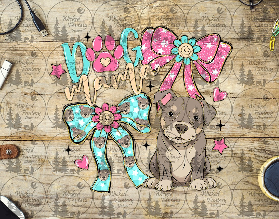 UVDTF Coquette Dog Mama and Bows Cute Pup
