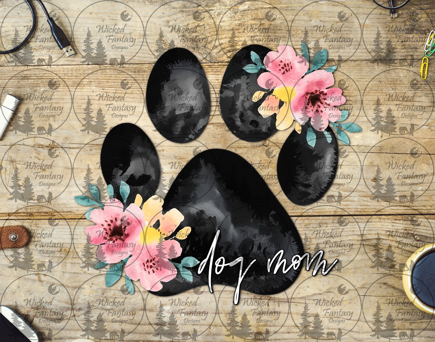 UVDTF Dog Mom Paw Print