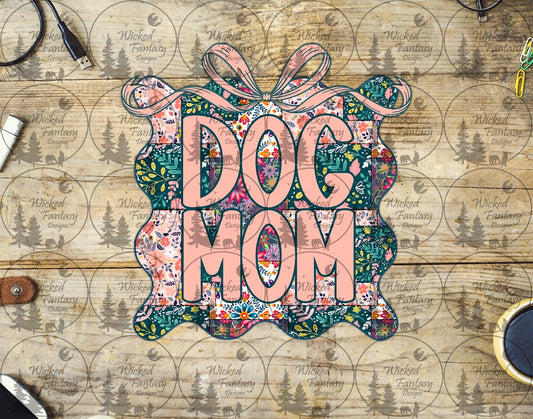 UVDTF Vintage Quilt Dog Mom