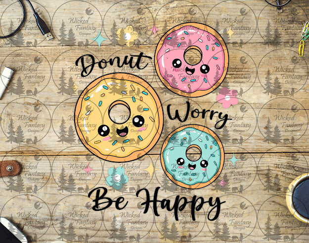 UVDTF Donut Worry Be Happy