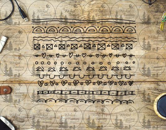 UVDTF Doodles and Stripes 20oz 30oz 10"x10" Element