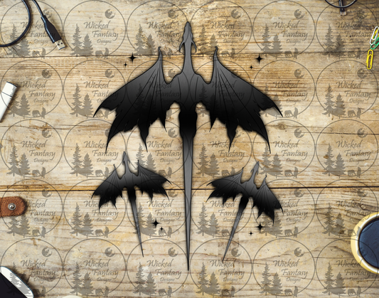 UVDTF Dragon Silhouettes