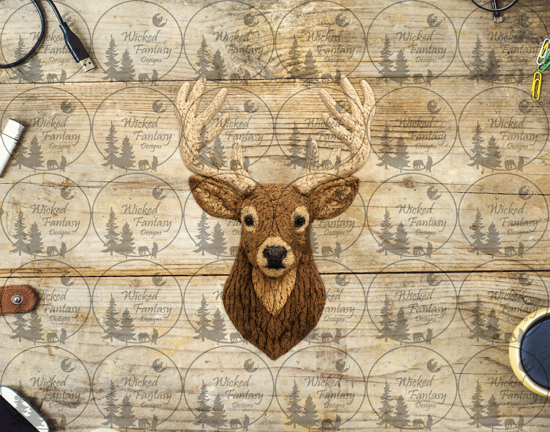 UVDTF Faux Crochet Deer