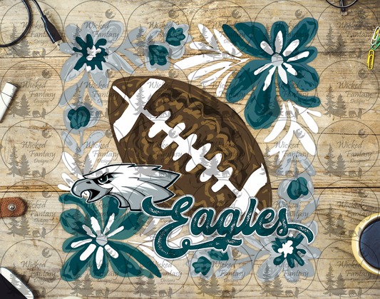 UVDTF Floral Football Eagles