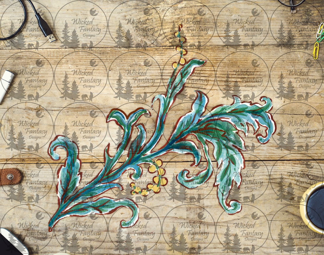 UVDTF Folk Art Leaves